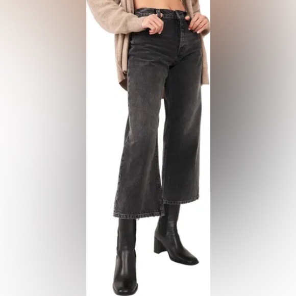 Free People Chalet Jeans Straight Wide Leg Ankle - Picture 11 of 11
